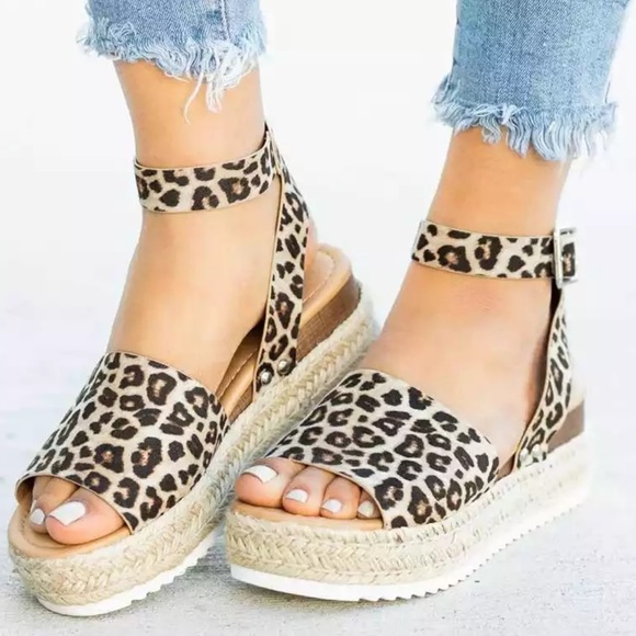 Urban Outfitters Shoes - Leopard Platform Sandals